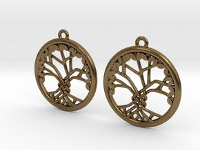 Tree Of Life Earrings in Natural Bronze