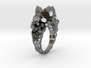 Crystal Ring Size 10 in Polished Silver