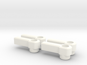 4 Thumb Levers for 3mm Cap Screw in White Processed Versatile Plastic