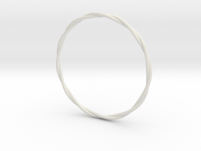LooseTwist Bangle Bracelet LARGE in White Natural Versatile Plastic