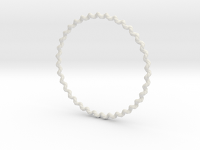 KnobbyKnot Bangle Bracelet LARGE in White Natural Versatile Plastic