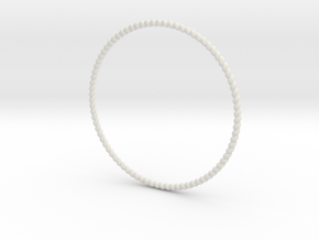 TinyTwist Bangle Bracelet LARGE in White Natural Versatile Plastic
