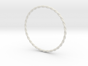 DoubleTwist Bangle Bracelet SMALL in White Natural Versatile Plastic