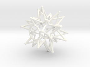 Tessa Star Core - Open Bottom - 5cm in White Processed Versatile Plastic
