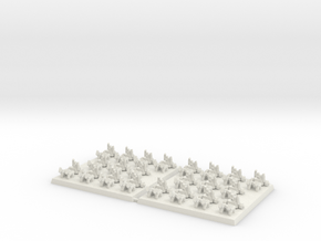 3mm DBA Chariots 40x40mm (x2) in White Natural Versatile Plastic