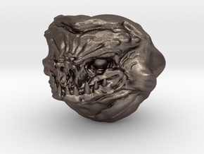 Demon ball collectible in Polished Bronzed Silver Steel