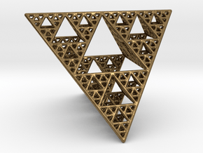Sierpinski Tetrahedron level 4 in Natural Bronze