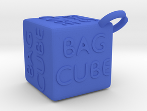 "Bag Cube" Cube in Blue Processed Versatile Plastic
