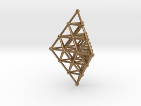 Pyramid Pendant in Natural Brass