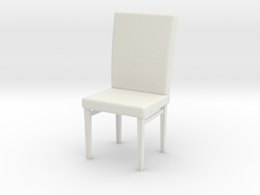 Cushion Chair (Scale 1:24) in White Natural Versatile Plastic
