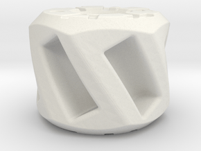 Twisted Hex Bead 1: Tritium (Pandora Thread) in White Natural Versatile Plastic