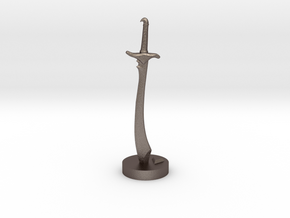 Role Playing Counter: Scimitar in Polished Bronzed Silver Steel