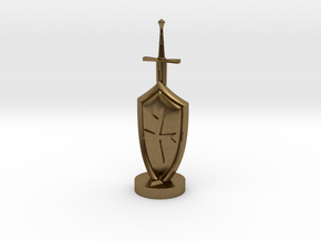 Role Playing Counter: Sword & Shield in Natural Bronze