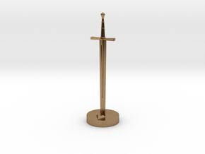 Role Playing Counter: Longsword in Natural Brass