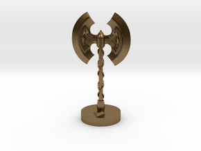 Role Playing Counter: Greataxe in Natural Bronze