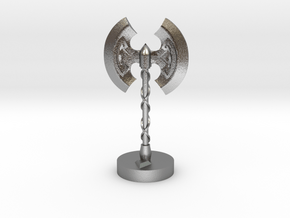 Role Playing Counter: Greataxe in Natural Silver