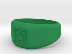 Creeper Signet Ring (Size 7 1/2 | 17.7 mm) in Green Processed Versatile Plastic