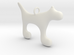 Dog1 in White Natural Versatile Plastic