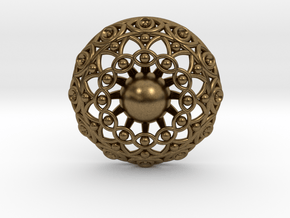 Eye Mandala Pendant in Natural Bronze