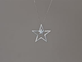 MidStar Pendant in Natural Silver