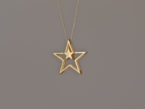 MidStar Pendant in Polished Gold Steel