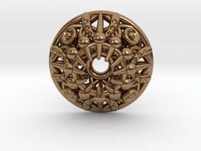 Mandala Pendant in Natural Brass