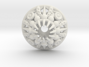 Mandala Pendant in White Natural Versatile Plastic