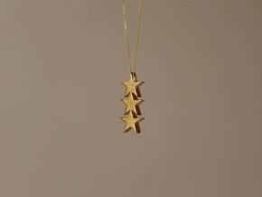TripleStar Pendant in Polished Brass