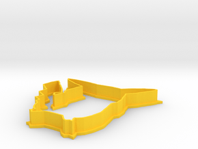 Pikachu Cookie Cutter in Yellow Processed Versatile Plastic