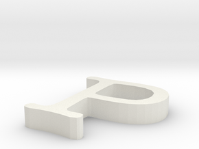 P Letter in White Natural Versatile Plastic