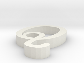 Q Letter in White Natural Versatile Plastic