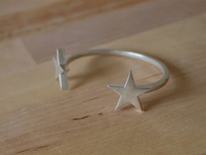 DoubleStar Bracelet in Natural Silver
