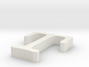 T Letter in White Natural Versatile Plastic