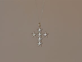 StarCross Medium Pendant in Natural Silver
