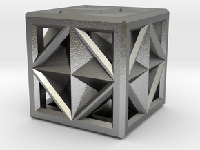 Cube in Natural Silver