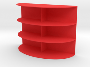 Shelving for dolls house (1:12) in Red Processed Versatile Plastic