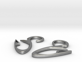 Drophook Earrings - 10g in Natural Silver