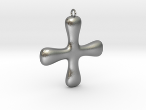 Minimalist Cross in Natural Silver