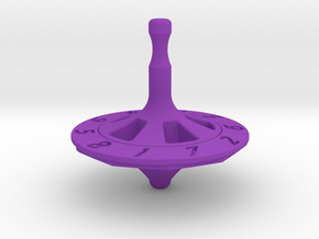 10 Sided Spinner Dice - Mag Wheel Theme in Purple Processed Versatile Plastic