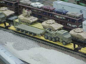 HETS M1070 / M1000 Truck & Trailer 1/160 / N-Scale in Smooth Fine Detail Plastic