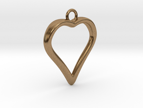 Heart 001 in Natural Brass