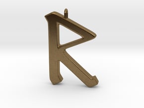 Rune Pendant - Rād in Natural Bronze