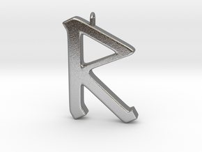 Rune Pendant - Rād in Natural Silver