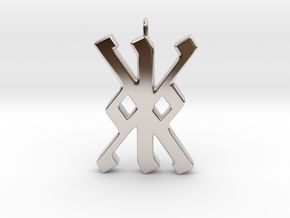 Rune Pendant - Kalc (kk) in Platinum
