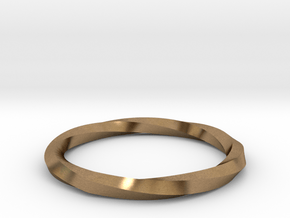 Nurbs Wedding Ring-Size 5.5 in Natural Brass