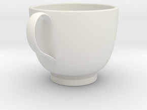 Turkish Coffee Cup in White Natural Versatile Plastic