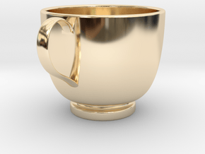 Turkish Coffee Cup in 14K Yellow Gold