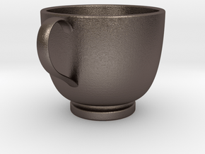 Turkish Coffee Cup in Polished Bronzed Silver Steel