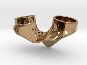 Petting Ring T19.2 F18.2 in Polished Brass