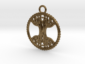 Tree Of Life Pendant in Natural Bronze